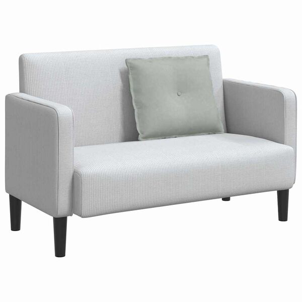 vidaXL Възглавница за гръб Светлосиво 60 x 50 cm Кордюрова тъкан