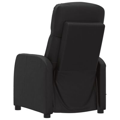 vidaXL Масажен стол, черен, изкуствена кожа