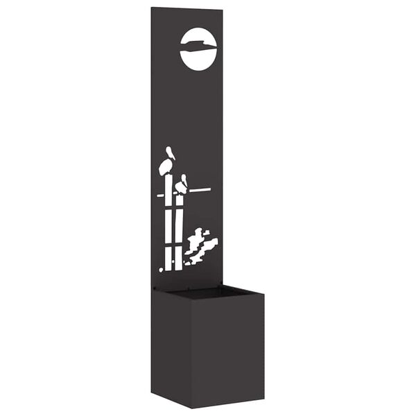 vidaXL Екран за градинска неприкосновеност Черно 32 x 140 см