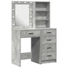 vidaXL Тоалетка 2 бр. Сив 50 x 41 x 135 см Инженерна дървесина