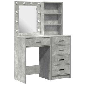 vidaXL Тоалетка 2 бр. Сив 50 x 41 x 135 см Инженерна дървесина