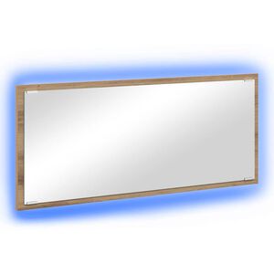 vidaXL Огледало с огледало Дъб 90 x 8,5 x 37 см Инженерно дърво