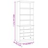 vidaXL Библиотека с чекмеджета ALTA, бяла, 77x35x186,5 см, бор масив