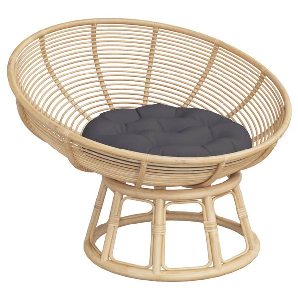 vidaXL Кръгла възглавница антрацит &Oslash; 60 x11 см Оксфорд плат