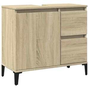 vidaXL Шкаф за баня, сонома дъб, 65x33x60 см, инженерно дърво