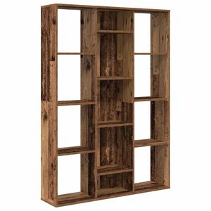 vidaXL Разделител за стая/библиотека, старо дърво, 100x24x140 см, ПДЧ