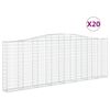 vidaXL Габионни кошници арка 20 бр 400x30x140/160см поцинковано желязо