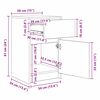 vidaXL LED нощно шкафче с чекмедже 2 pcs Старо дърво 38 x 34 x 61 см