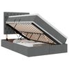 vidaXL LED легло за съхранение с матрак Тъмносиво 120 x 190 cm Текстил