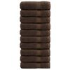 vidaXL Премиум кърпи за баня SOLUND 10 бр кафяви 70x140 см 600 gsm