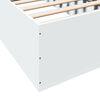 vidaXL Рамка за легло, бяла, 90x200 см, масивно дърво