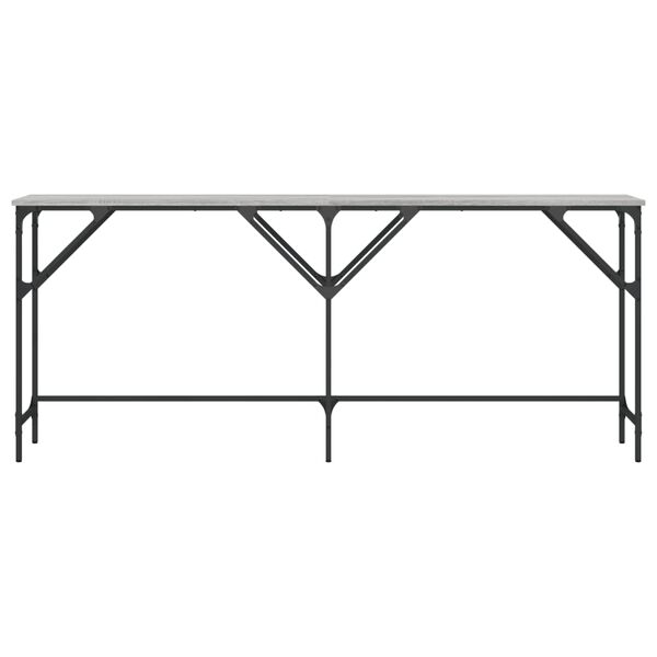 vidaXL Конзолна маса, сив сонома, 180x29x75 см, инженерно дърво