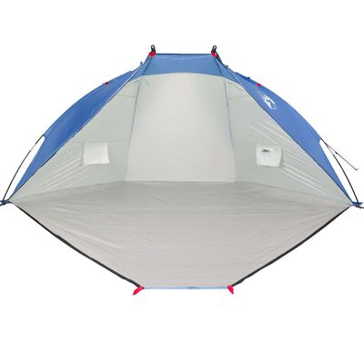vidaXL Плажна палатка лазурносиня 268x223x125 см 185T полиестер