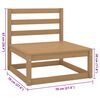 vidaXL 4-местен градински диван с възглавници, борово дърво масив