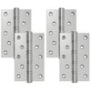 vidaXL Панта 4 бр. 130 x 75 x 13 mm Сребристо Стомана