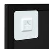 vidaXL Огледало за стена, черно, 60x60 см, метал