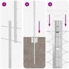 vidaXL Ограда с пост Сребрист 1,6 x 25 m Стомана