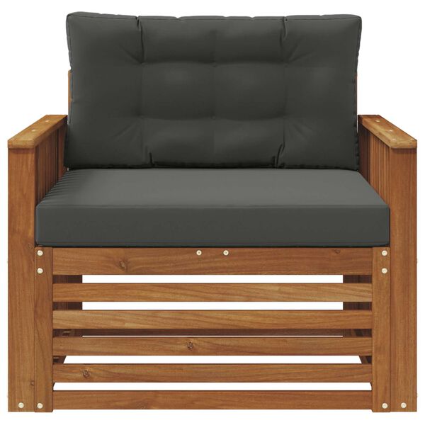 vidaXL Комплект дивани за открито Солидно акациево дърво и полиестер