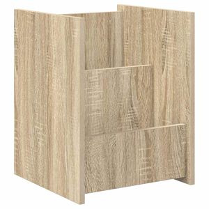 vidaXL Етажерка за списания с рафт Сонома дъб 35 x 35 x 45 см