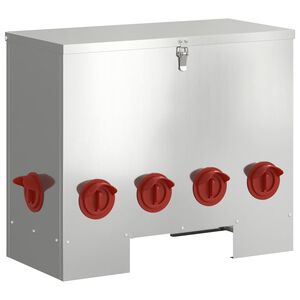 vidaXL Кокошарник Сребрист 60,5 x 29 x 51 см Галванизирана стомана