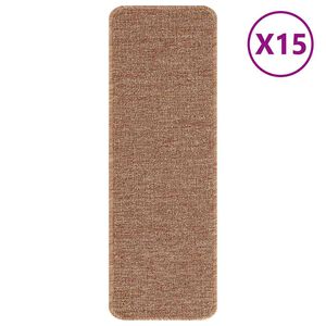 vidaXL Килимчета против подхлъзване за стълби 15 бр. 60 x 25 cm Жълто