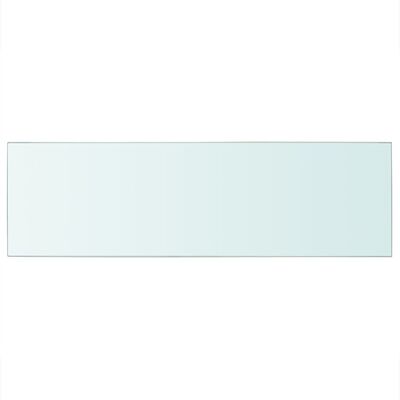 vidaXL Плоча за рафт, прозрачно стъкло, 80 x 25 см