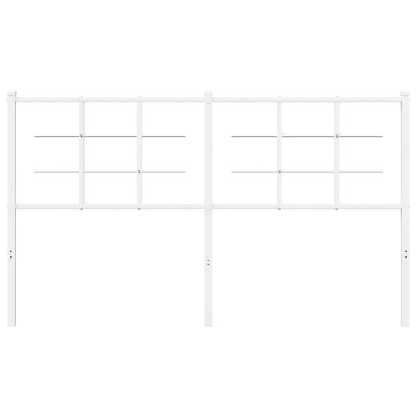 vidaXL Метална резервна табла за легло, бяла, 150 см