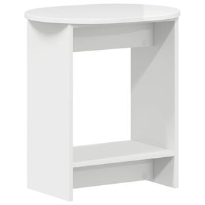 vidaXL Странична маса Бял гланц 50 x 39,5 x 55 см Инженерна дървесина