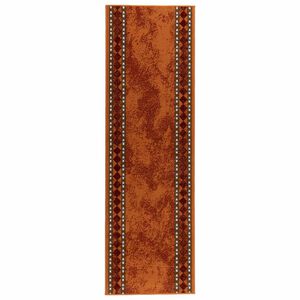 vidaXL Килим с пътека FLORNES Тъкан Оранжево 67 см x 150 см ПП 7 mm