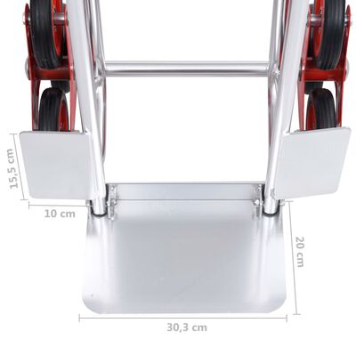 vidaXL Ръчна количка за стълбище с 6 колела, 51x53,5x118 см, 150 кг