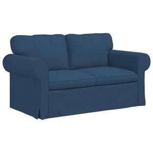 vidaXL Диван Синьо 155 x 82 x 80 см текстил