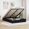 vidaXL Отоманско легло със съхранение Черен Дъб 203 x 140 x 25 см
