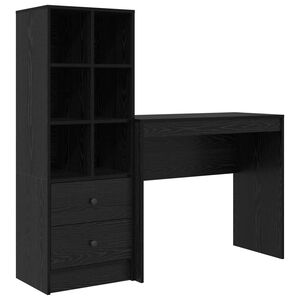 vidaXL Бюро Черния дъб 135,5 x 40 x 127 см 2 бр.