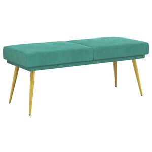 vidaXL Двойно легло Тюркоаз 120 x 45 x 46 см Кадифе