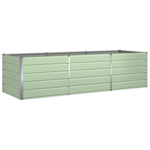 vidaXL Кашпа Пастелно зелено 290 x 100 x 75 см Галванизирана стомана
