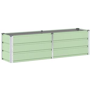 vidaXL Кашпа Зелен 160 x 40 x 45 cm Стомана