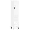 vidaXL Висок шкаф, бял, 34,5x34x180 см, инженерно дърво