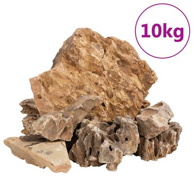 vidaXL Драконови камъни 10 кг кафяви 5-30 см