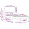 vidaXL Леглова рамка с тапицирана гръбна част Таупе 90 x 200 cm