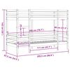 vidaXL Двуетажно легло, восъчнокафяво, 80x200 см, борово дърво масив