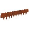 vidaXL Ограда за трева 10 pcs 103 x 20 см Стомана Ръждясало