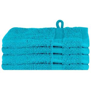 vidaXL Хавлия за гости SOLUND 4 pcs Тюркоаз 15 x 21 cm 550 gsm