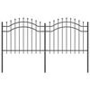 vidaXL Градска ограда Woerden 240 x 140 cm Прахово покритие стомана