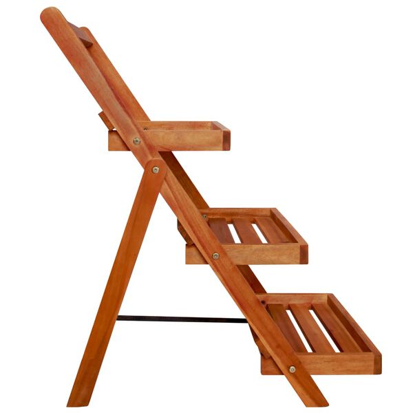 vidaXL 3-етажен цветарник, 50x63x80 см, акациево дърво масив