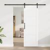 vidaXL Преплъзваща се врата Бяло 73,5 x 211 см Солидно борово дърво