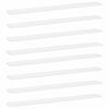 vidaXL Рафтове за етажерка, 8 бр, бели, 80x10x1,5 см, ПДЧ