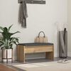 vidaXL Пейка за коридор с възглавница Дъб 83 x 38 x 40 см