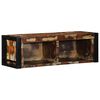 vidaXL ТВ шкаф, многоцветен, 80x30x25 см, масивна регенерирана дървесина
