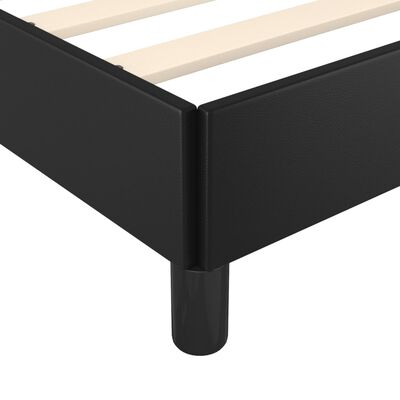 vidaXL Рамка за легло с табла, черна, 160x200 см, изкуствена кожа