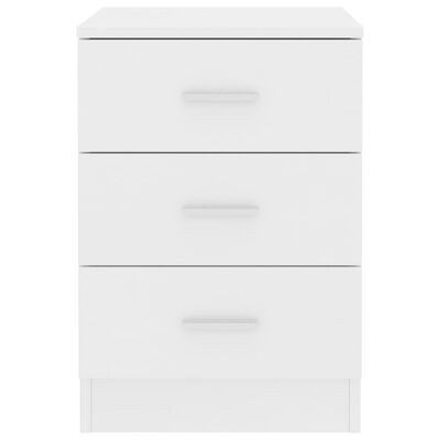 vidaXL Нощни шкафчета, 2 бр, бели, 38x35x56 см, ПДЧ